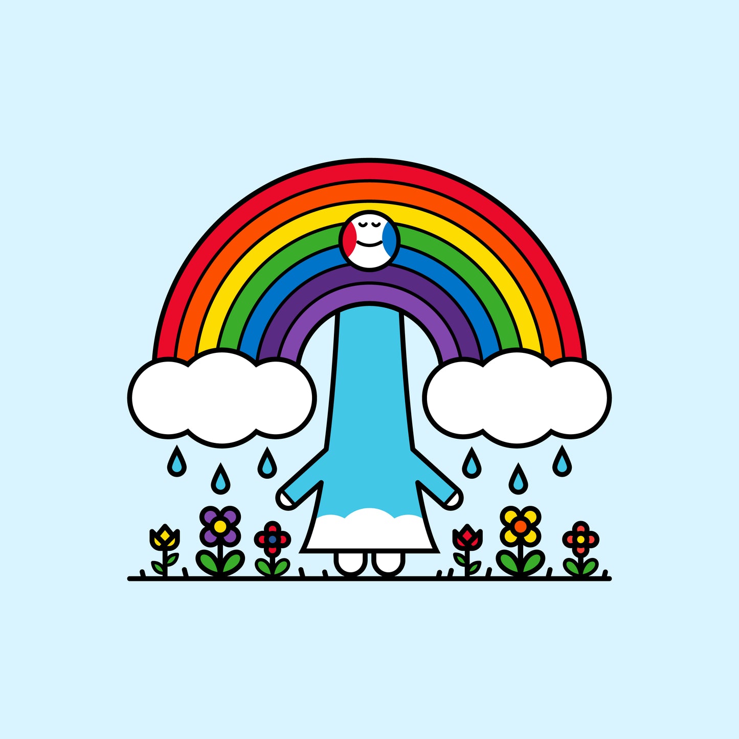 Rainbow Bloom Tee